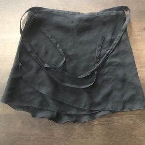 Mirella Black Chiffon Ballet Wrap Skirt